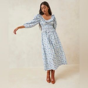 Loeffler Randall Jamila Multi Floral Wavy Dress - NWOT